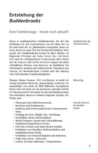 Produktbild: Klett Lekt&uuml;rehilfen Thomas Mann, Buddenbrooks