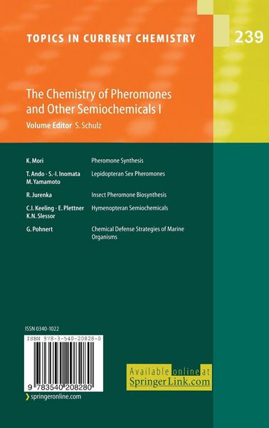 Produktbild: The Chemistry of Pheromones and Other Semiochemicals I