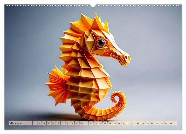 Produktbild: Wilde Origami Tiere (Wandkalender 2026 DIN A2 quer), CALVENDO Monatskalender