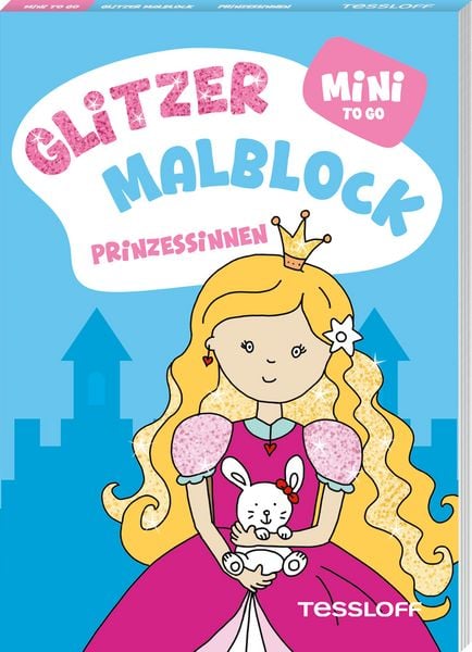 Produktbild: Mini Glitzer Malblock to go. Prinzessinnen