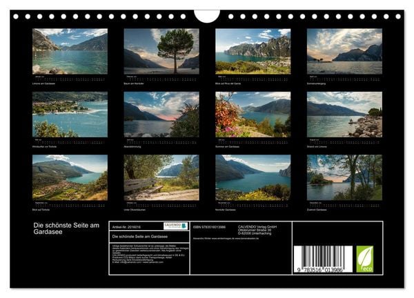 Produktbild: Die sch&ouml;nste Seite am Gardasee (Wandkalender 2026 DIN A4 quer), CALVENDO Monatskalender