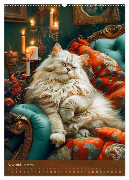 Produktbild: Kuschelkatzen - Fellnasen im Schlummerland (hochwertiger Premium Wandkalender 2026 DIN A2 hoch), Kunstdruck in Hochglanz