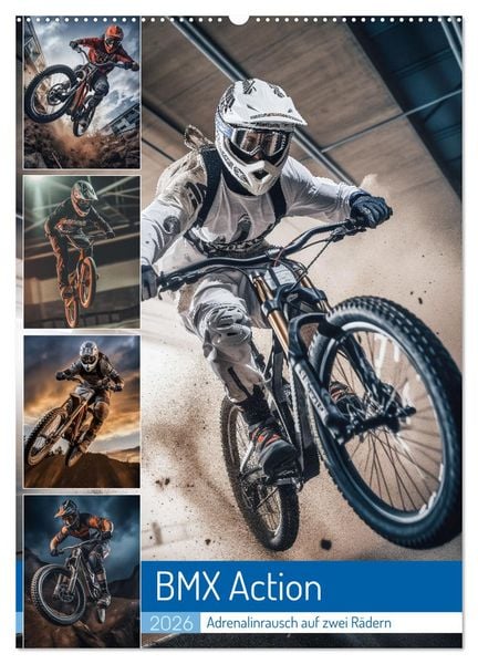 BMX Action (Wandkalender 2026 DIN A2 hoch), CALVENDO Monatskalender