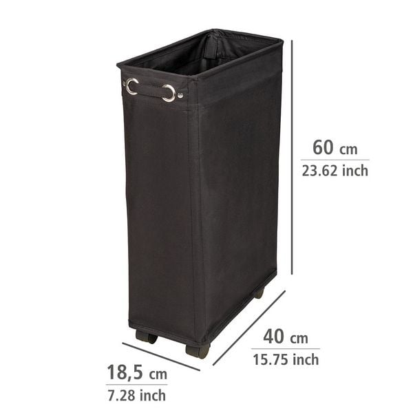 Produktbild: W&auml;schesammler Mod. Corno Schwarz, W&auml;schekorb, 43 l