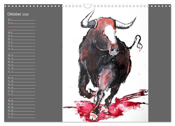 Produktbild: Sternbild Stier (Wandkalender 2026 DIN A3 quer), CALVENDO Monatskalender