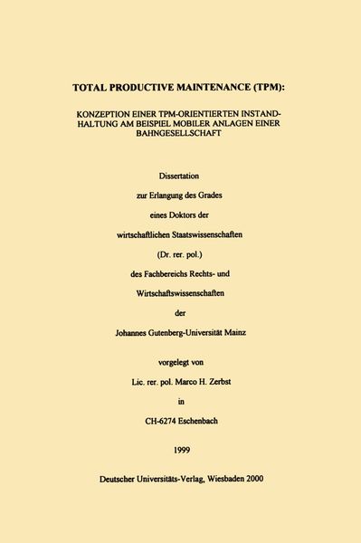 Produktbild: Total Productive Maintenance