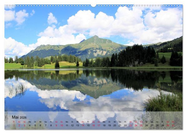 Produktbild: Saanenland. Ein Kalender aus dem Berner Oberland (hochwertiger Premium Wandkalender 2026 DIN A2 quer), Kunstdruck in Hochglanz