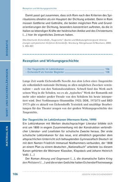 Aus dem Leben eines Taugenichts von Joseph von Eichendorff (Textausgabe)