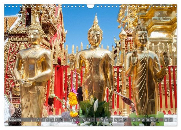 Produktbild: Buddha - Momente der inneren Einkehr (Wandkalender 2026 DIN A3 quer), CALVENDO Monatskalender