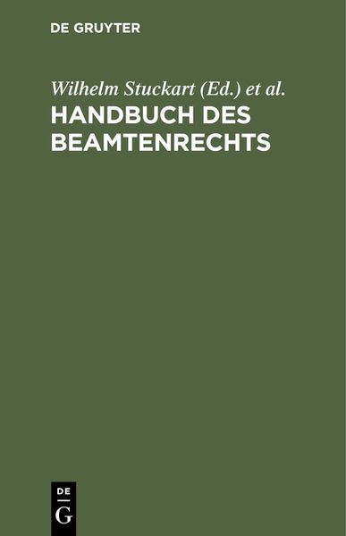 Produktbild: Handbuch des Beamtenrechts