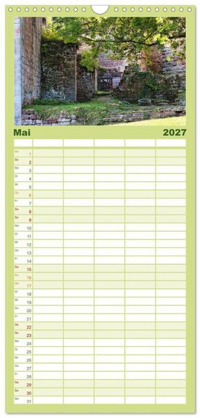 Produktbild: Familienplaner 2027 - Burg Wildenberg mit 5 Spalten (Wandkalender, 21 x 45 cm) CALVENDO