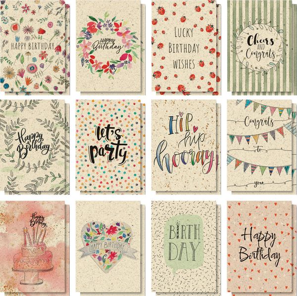 Produktbild: Postkartenset Grassy Birthday