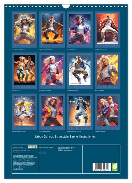 Produktbild: Urban Dancer. Streetstyle-Szene-Illustrationen (Wandkalender 2026 DIN A3 hoch), CALVENDO Monatskalender