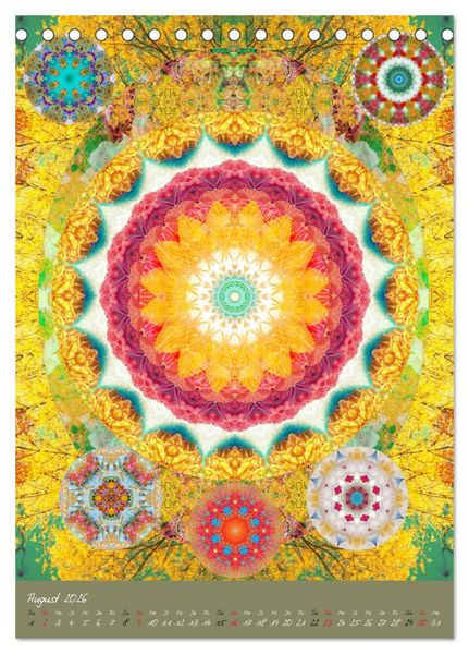 Produktbild: BLUMEN MANDALAS (Tischkalender 2026 DIN A5 hoch), CALVENDO Monatskalender