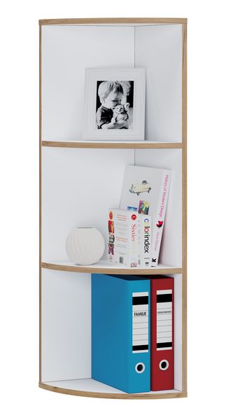 Produktbild: Elegantes Holzregal Eckregal Regal Salia 3fach
