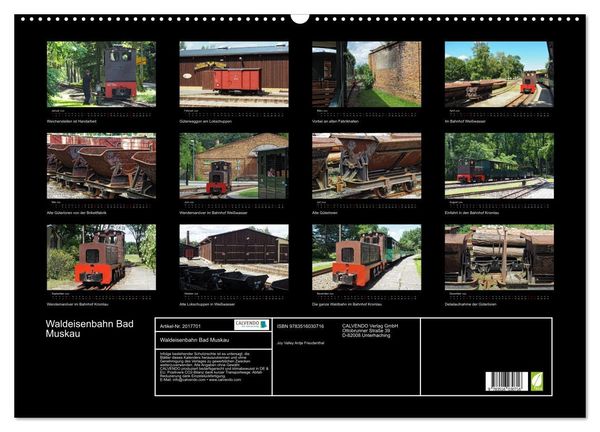 Produktbild: Waldeisenbahn Bad Muskau (Wandkalender 2026 DIN A2 quer), CALVENDO Monatskalender