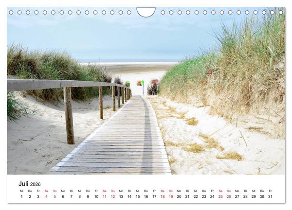 Produktbild: Langeoog - Sommer, Sonne, Strand (Wandkalender 2026 DIN A4 quer), CALVENDO Monatskalender