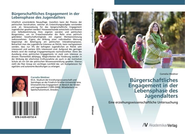 Produktbild: B&uuml;rgerschaftliches Engagement in der Lebensphase des Jugendalters