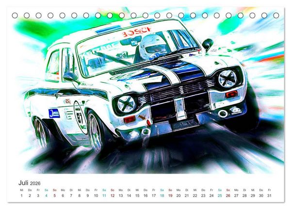 Produktbild: Kultautos - Capri und Escort (Tischkalender 2026 DIN A5 quer), CALVENDO Monatskalender