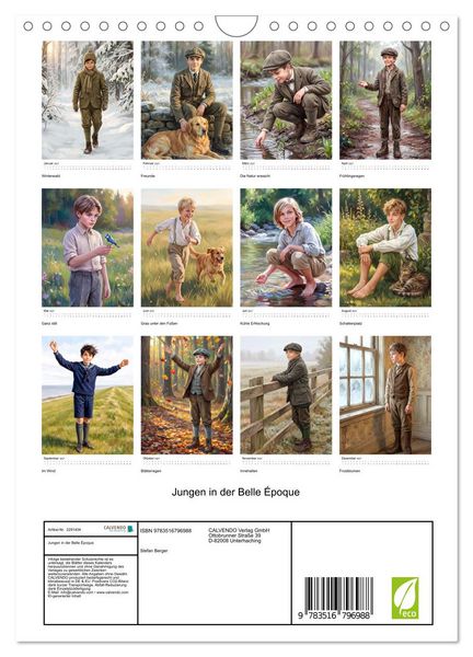 Produktbild: Jungen in der Belle &Eacute;poque (Wandkalender 2027 DIN A4 hoch), CALVENDO Monatskalender