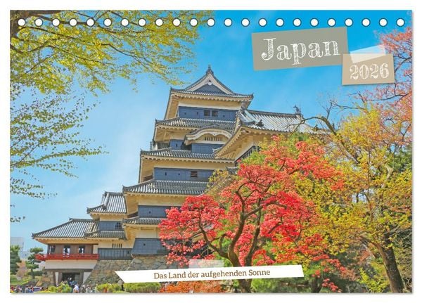 Japan das Land der aufgehenden Sonne (Tischkalender 2026 DIN A5 quer), CALVENDO Monatskalender