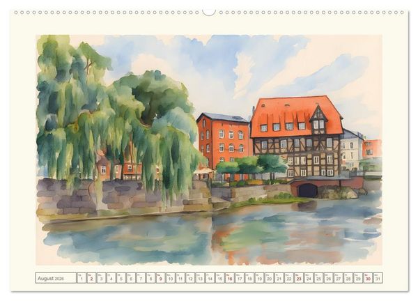 Produktbild: Zauberhaftes L&uuml;neburg (Wandkalender 2026 DIN A2 quer), CALVENDO Monatskalender