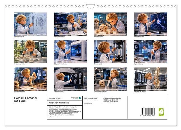 Produktbild: Patrick, Forscher mit Herz (Wandkalender 2027 DIN A3 quer), CALVENDO Monatskalender