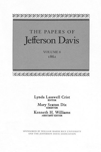 Produktbild: The Papers of Jefferson Davis