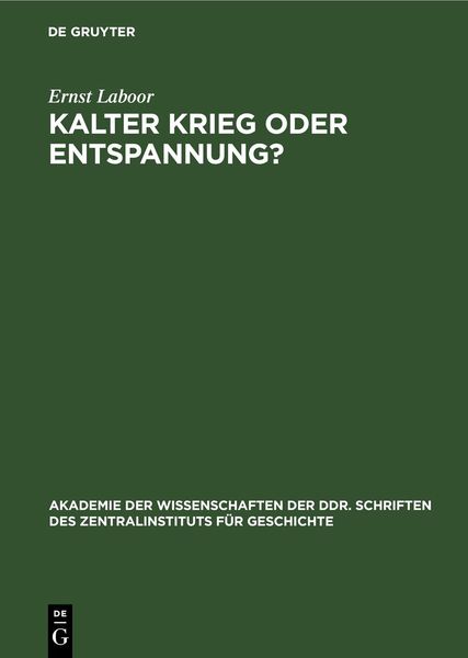 Produktbild: Kalter Krieg oder Entspannung?