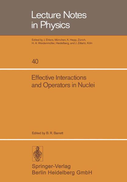 Produktbild: Effective Interactions and Operators in Nuclei