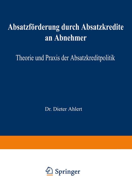 Produktbild: Absatzf&ouml;rderung durch Absatzkredite an Abnehmer