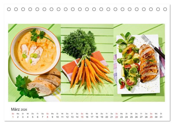 Produktbild: K&ouml;stlichkeiten aus der K&uuml;che (Tischkalender 2026 DIN A5 quer), CALVENDO Monatskalender