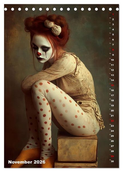 Produktbild: Clowngeschichten - Eine besondere Welt (Tischkalender 2026 DIN A5 hoch), CALVENDO Monatskalender