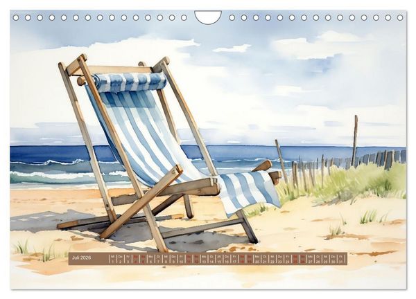Produktbild: Urlaubszeit an der malerischen Nordseek&uuml;ste (Wandkalender 2026 DIN A4 quer), CALVENDO Monatskalender