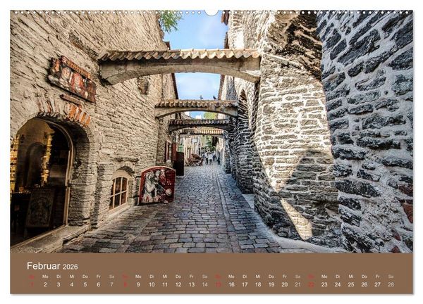 Produktbild: Tallinn - Streifzug durch die Altstadt (hochwertiger Premium Wandkalender 2026 DIN A2 quer), Kunstdruck in Hochglanz