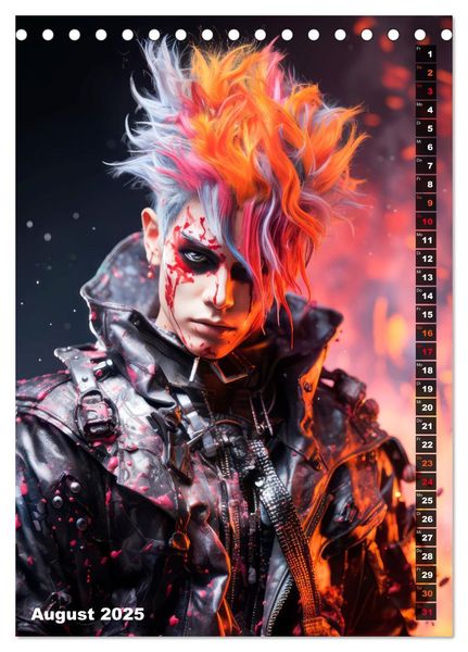 Produktbild: CYBERPUNK Urcoole Typen (Tischkalender 2025 DIN A5 hoch), CALVENDO Monatskalender