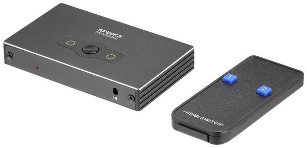 Produktbild: SpeaKa Professional SP-HSW-300 2 Port HDMI-Switch UHD 8K @ 60 Hz, UHD 4K @ 120Hz