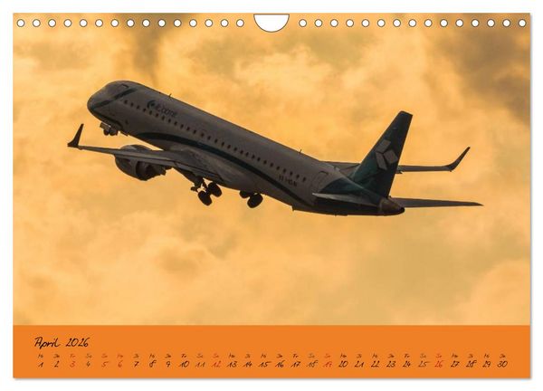 Produktbild: Flugzeuge im Abendlicht (Wandkalender 2026 DIN A4 quer), CALVENDO Monatskalender