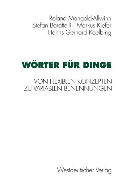 Produktbild: W&ouml;rter f&uuml;r Dinge