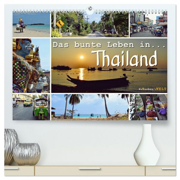 Produktbild: Das bunte Leben in Thailand (hochwertiger Premium Wandkalender 2026 DIN A2 quer), Kunstdruck in Hochglanz
