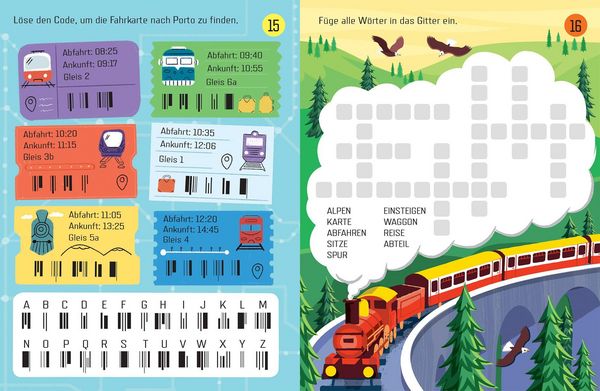 Produktbild: Usborne Minis: R&auml;tsel f&uuml;r die Zugfahrt