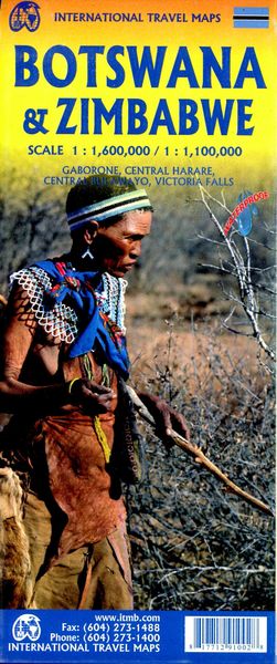 Produktbild: Botswana / Zimbabwe Travel Map 1:1500000