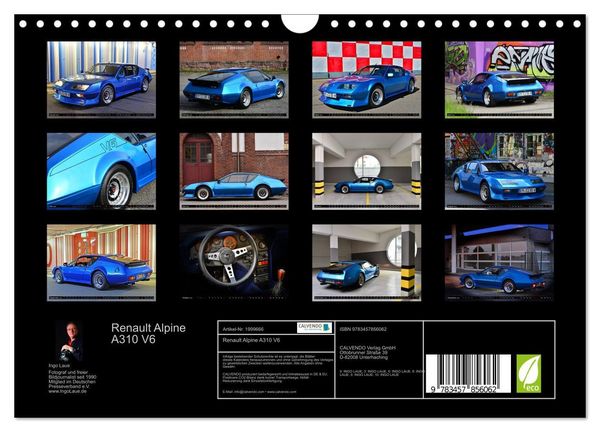 Produktbild: Renault Alpine A310 V6 (Wandkalender 2026 DIN A4 quer), CALVENDO Monatskalender