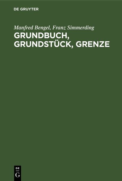 Produktbild: Grundbuch, Grundst&uuml;ck, Grenze