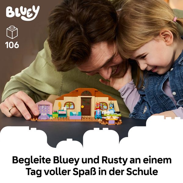 Produktbild: LEGO 11221 Bluey Schule mit Rusty und Bluey, Spielzeug f&uuml;r Kleinkinder