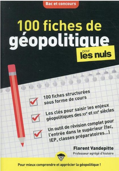 Produktbild: 100 Fiches de Geopolitique Pour les Nuls Concours