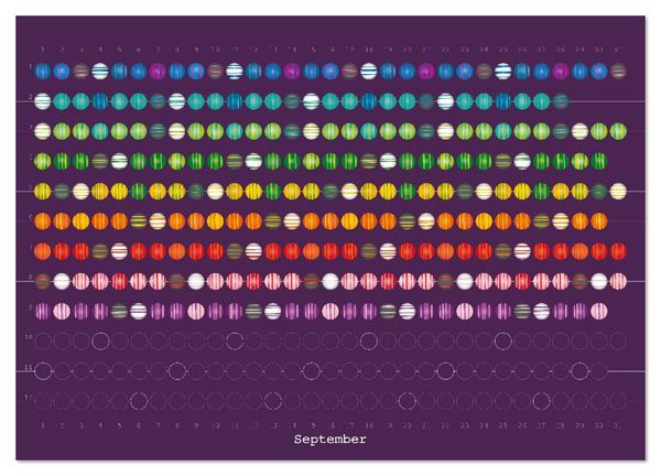 Produktbild: Perlenkalender (Wandkalender 2026 DIN A4 quer), CALVENDO Monatskalender