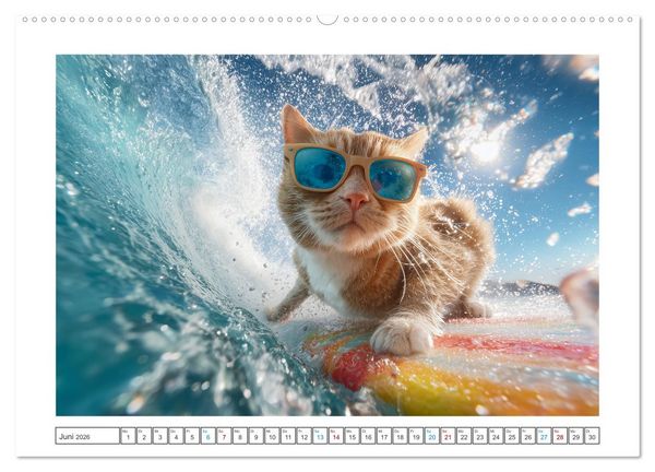 Produktbild: Miau mit Stil (Wandkalender 2026 DIN A2 quer), CALVENDO Monatskalender