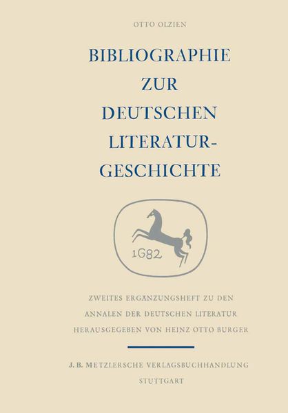 Produktbild: Bibliographie zur deutschen Literaturgeschichte