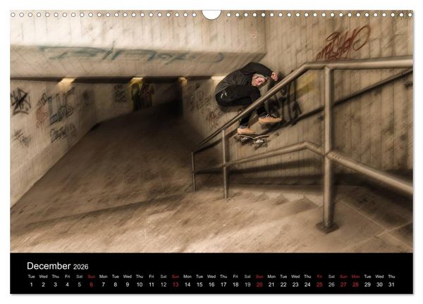 Produktbild: Skateboard - Street only (Wall Calendar 2026 DIN A3 landscape), CALVENDO 12 Month Wall Calendar